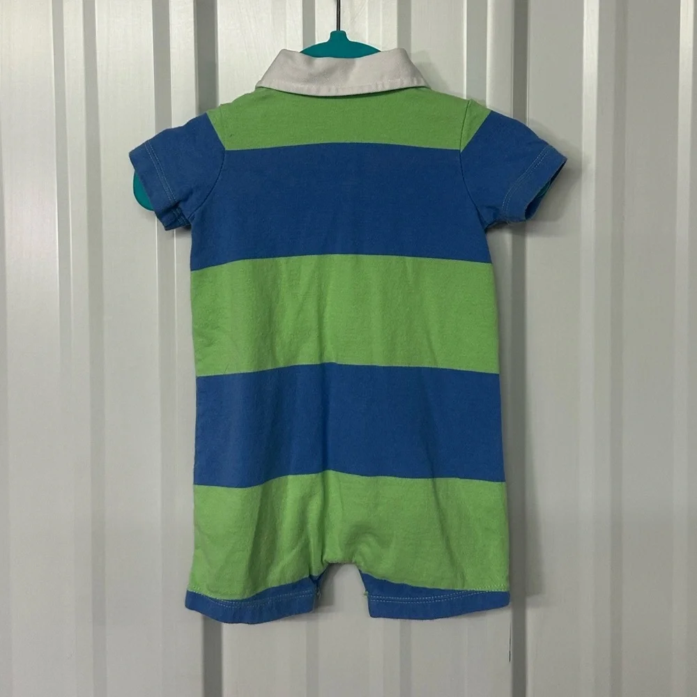 Infant Boys Ralph Lauren Polo Collared Onesie Classic Preppy Baby Outfit Size 3M